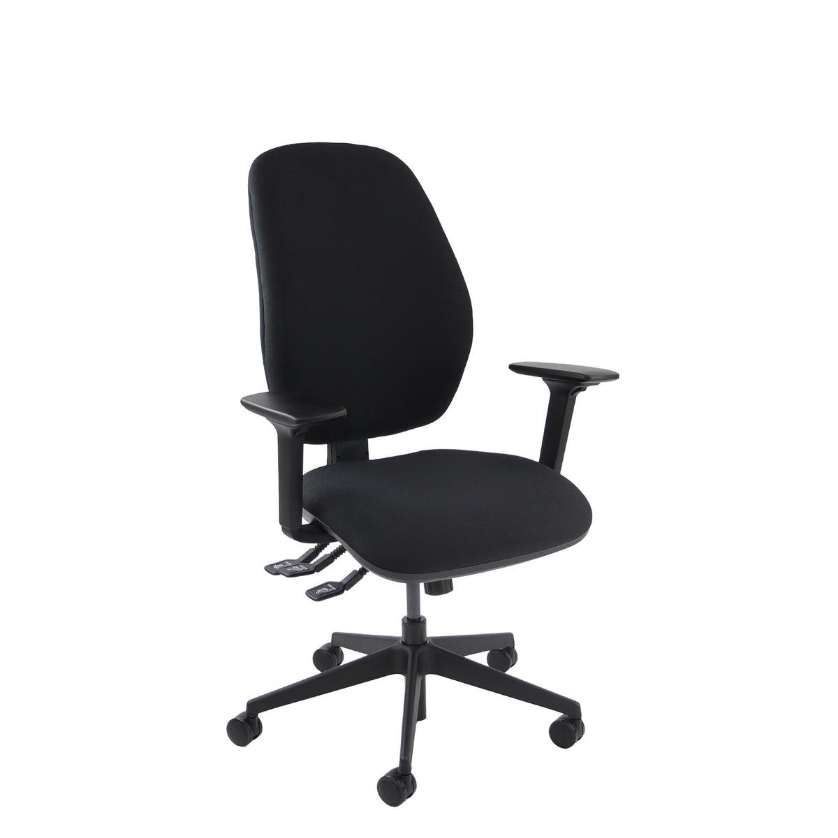 Ortho Pro 601 orthopaedic chair with fully upholstered seat and back with fully adjustable arms - view 1