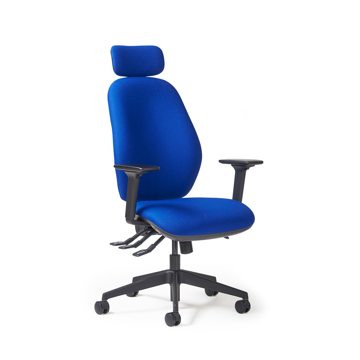 Ortho Pro 601 orthopaedic chair with head rest, upholstered seat and back with fully adjustable arms - view 1