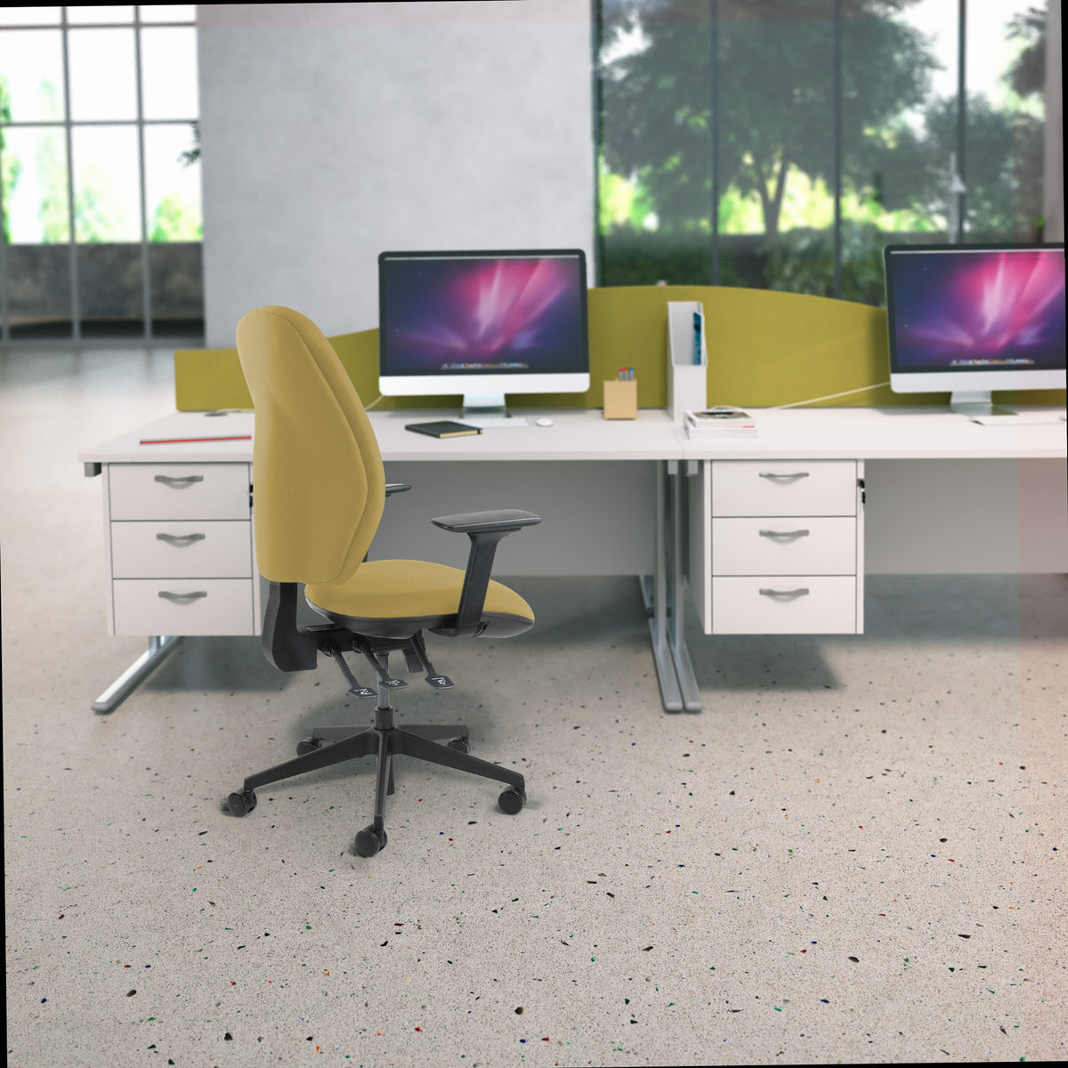 Ortho Pro 600 orthopaedic chair with head rest, upholstered seat and back - view 2