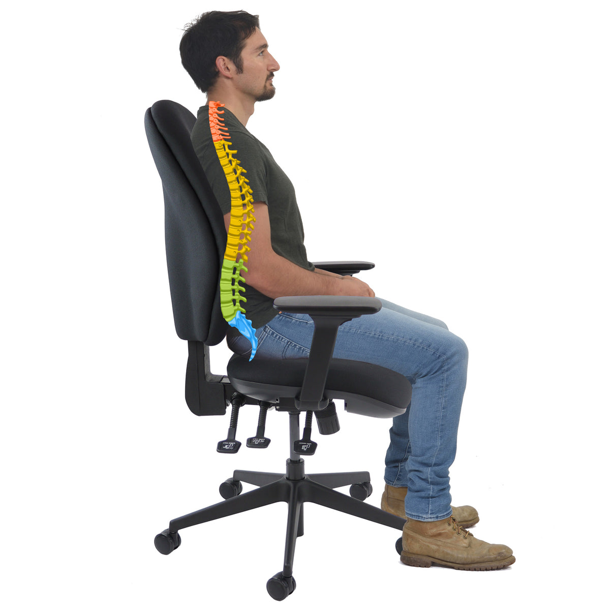 Ortho Pro 500 orthopaedic chair with upholstered seat and back - view 2