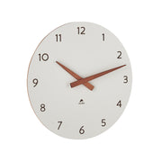 Orbit wall clock 300mm - Walnut & White - view 1