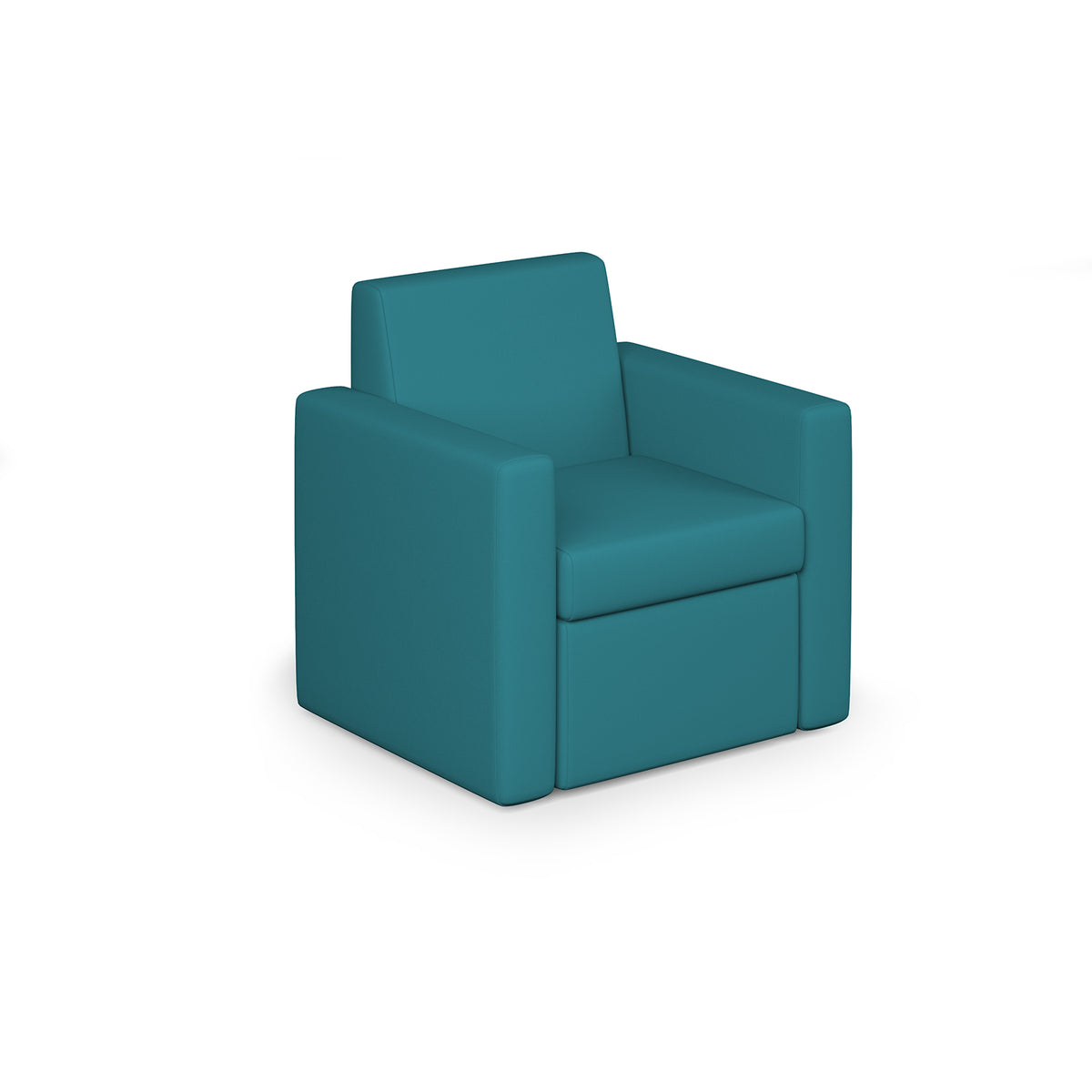Oslo square back reception 1 seater sofa 800mm wide - made to order - view 1
