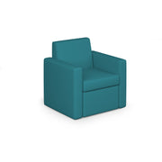Oslo square back reception 1 seater sofa 800mm wide - made to order - view 1
