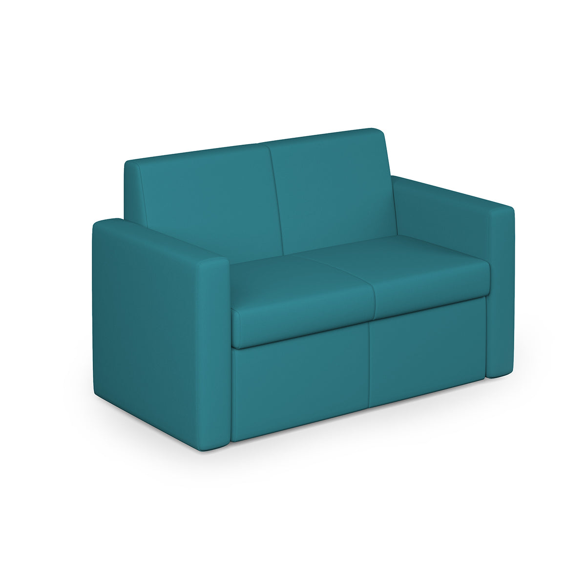 Oslo square back reception 2 seater sofa 1340mm wide - made to order - view 1