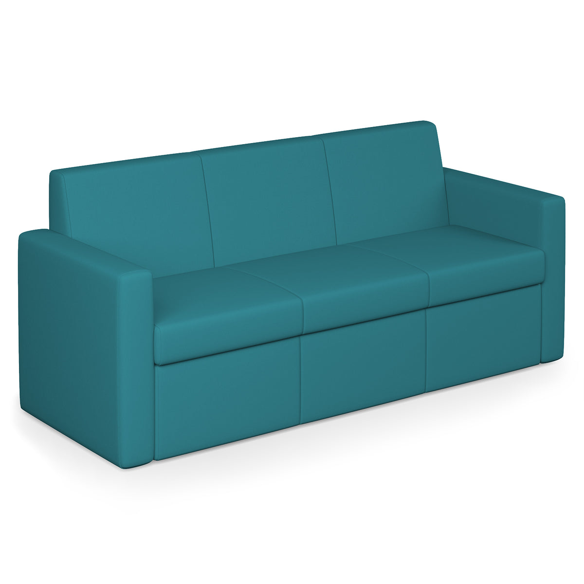 Oslo square back reception 3 seater sofa 1880mm wide - made to order - view 1