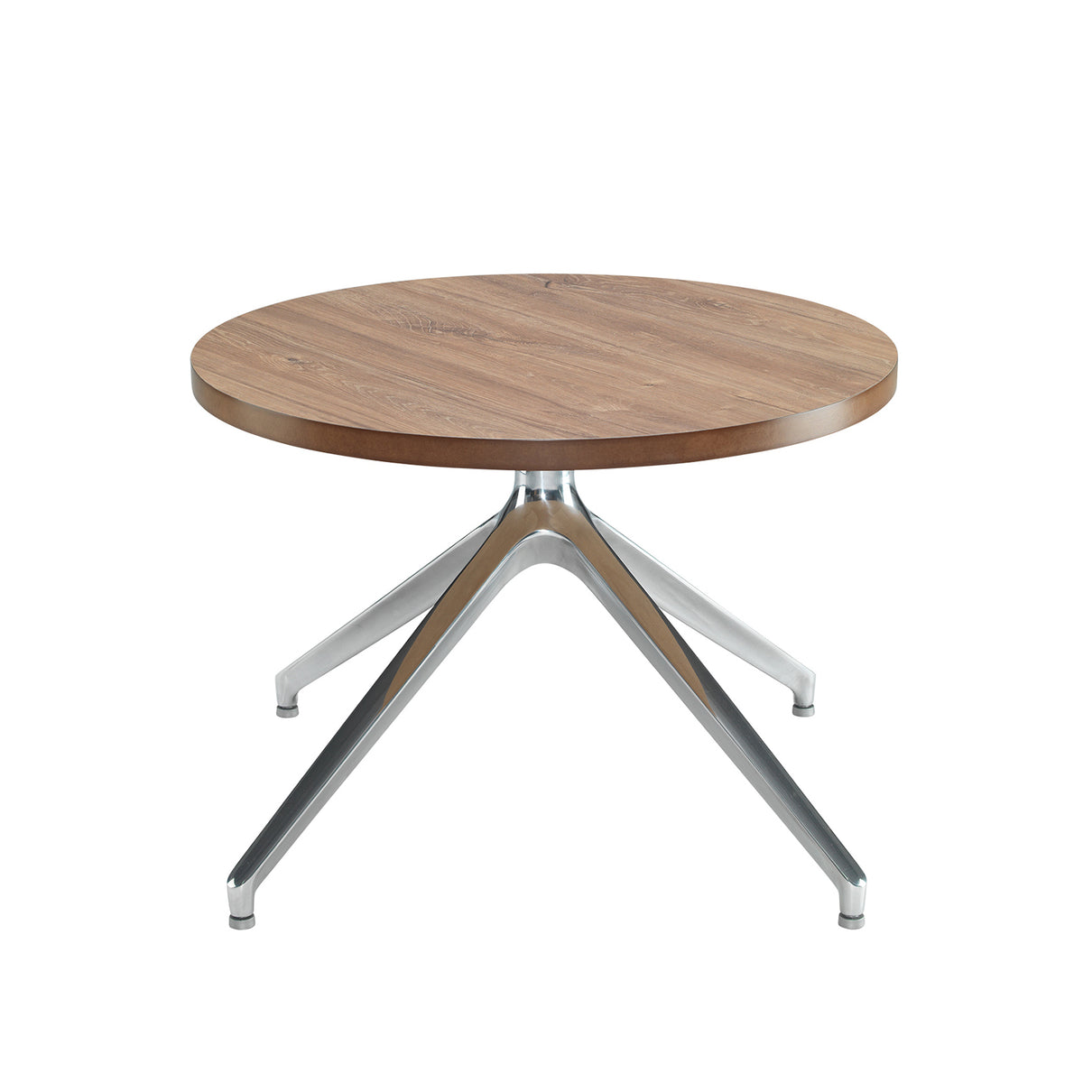 Otis coffee table 600mm diameter with chrome pyramid base - made to order - view 1