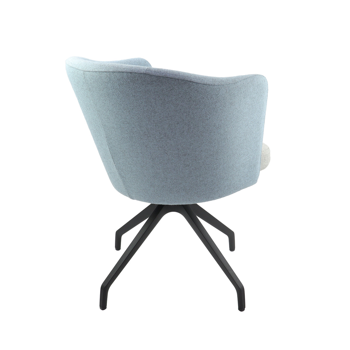 Otis single seater lounge chair with black pyramid base - view 3