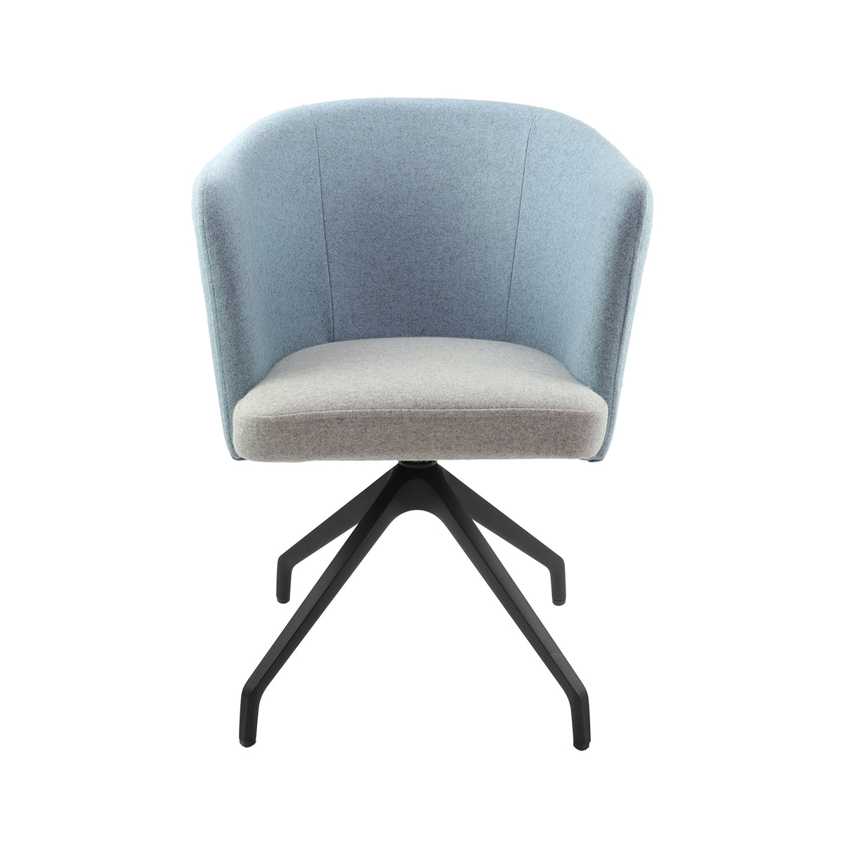 Otis single seater lounge chair with black pyramid base - view 2
