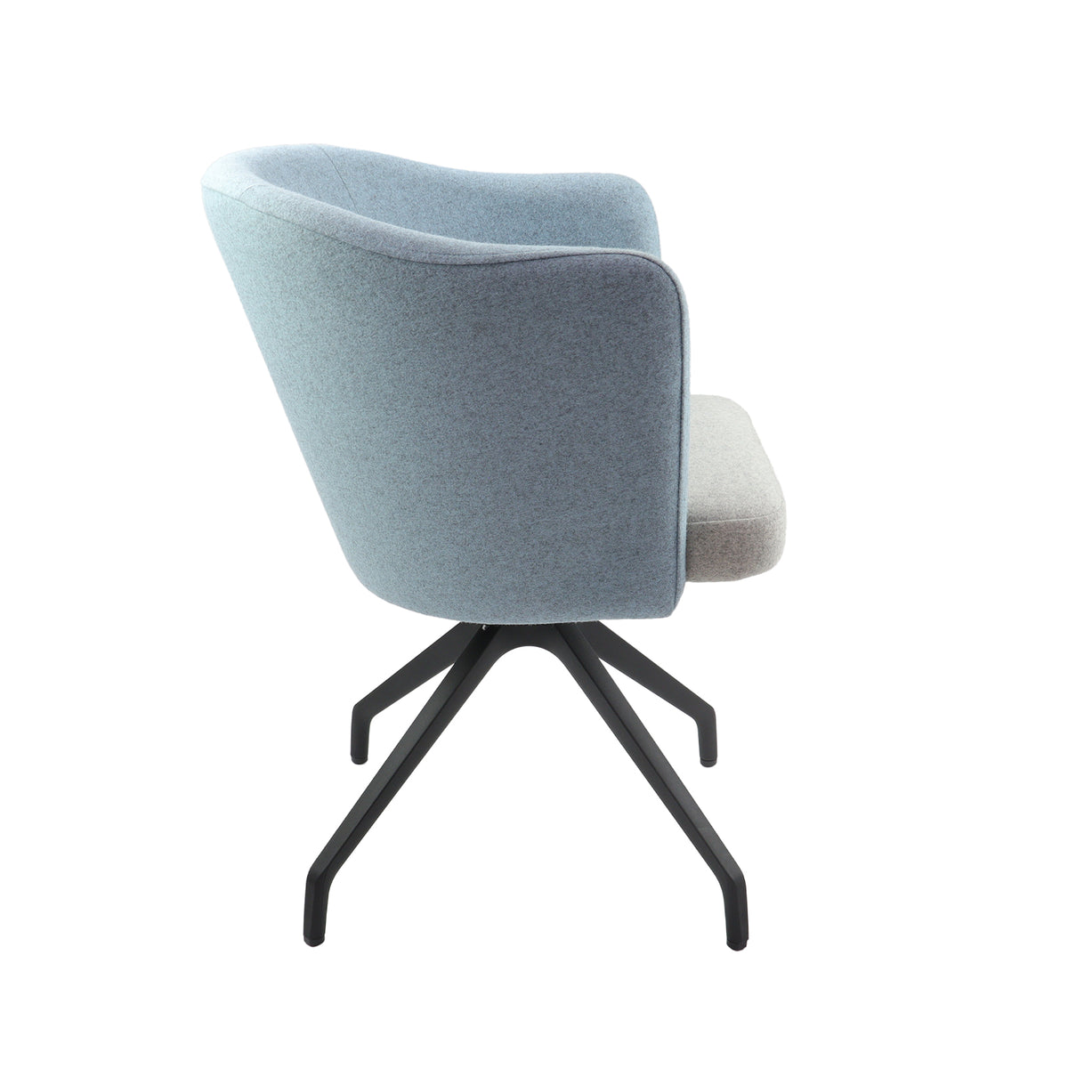 Otis single seater lounge chair with black pyramid base - view 4