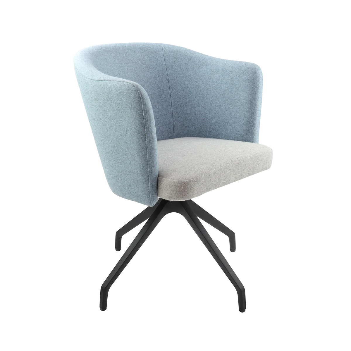 Otis single seater lounge chair with black pyramid base - view 1