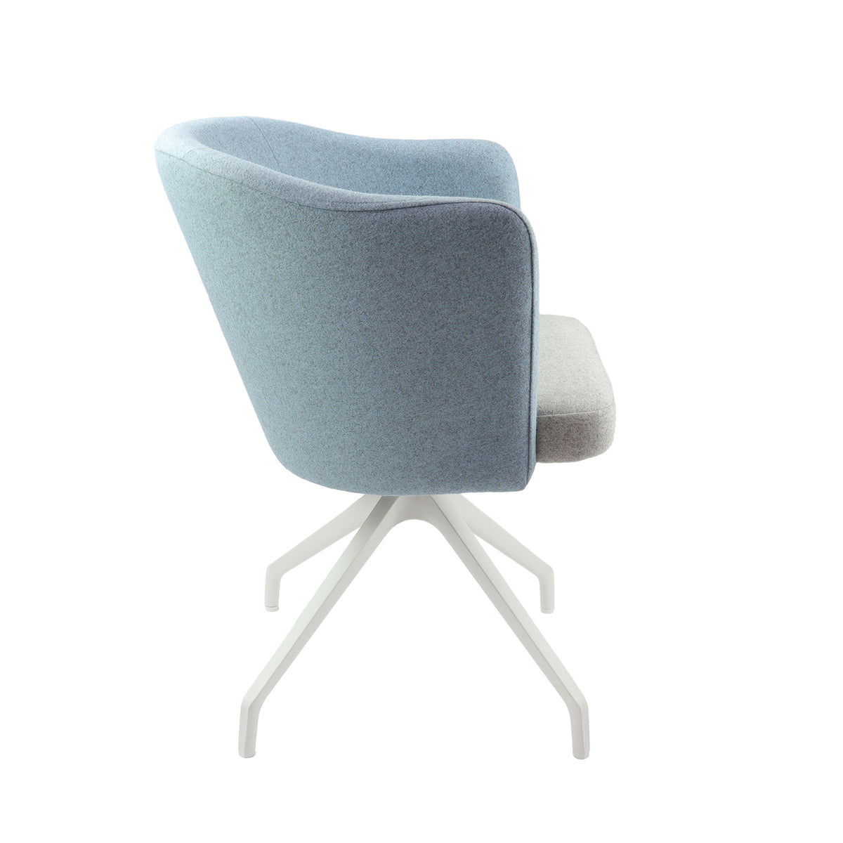 Otis single seater lounge chair with white pyramid base - view 4