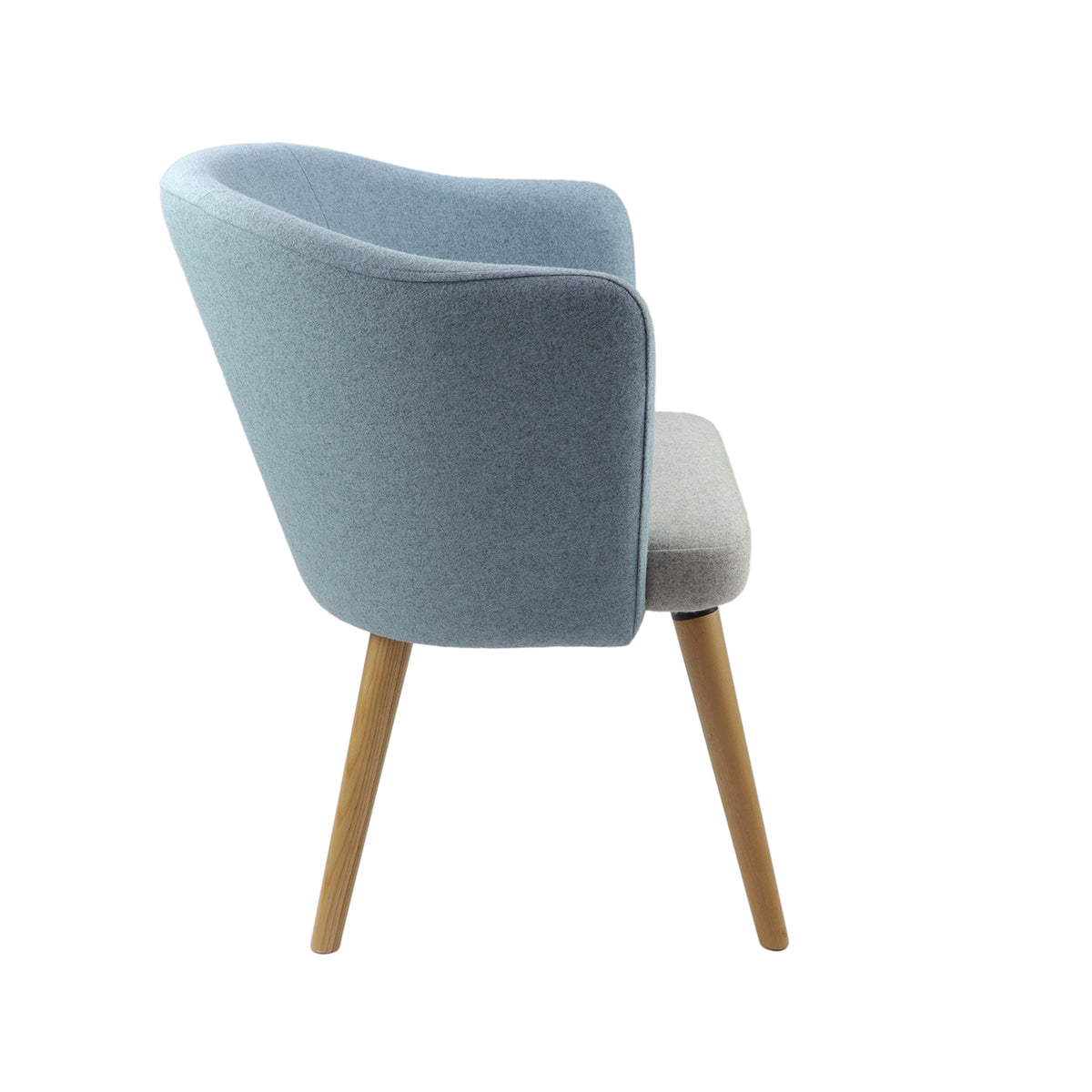 Otis single seater lounge chair with 4 oak wooden legs - view 4