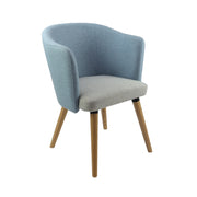 Otis single seater lounge chair with 4 oak wooden legs - view 1