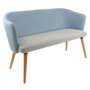 Otis two seater sofa with 4 oak wooden legs - view 1