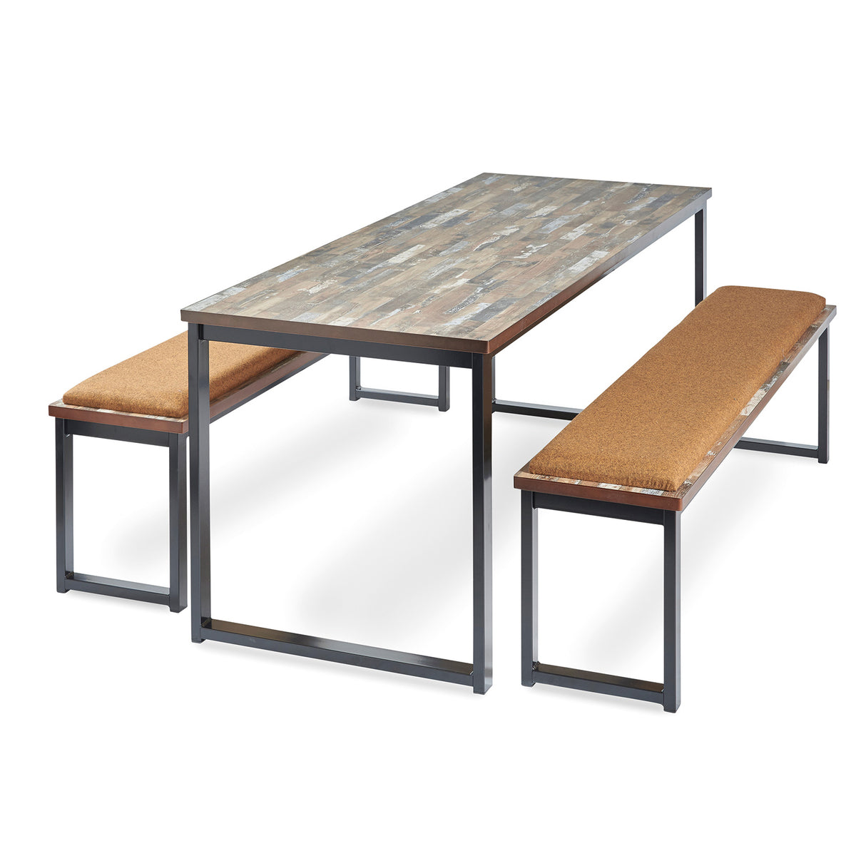 Otto benching solution low bench 1050mm wide - silver frame, Kendal Oak Top - view 4