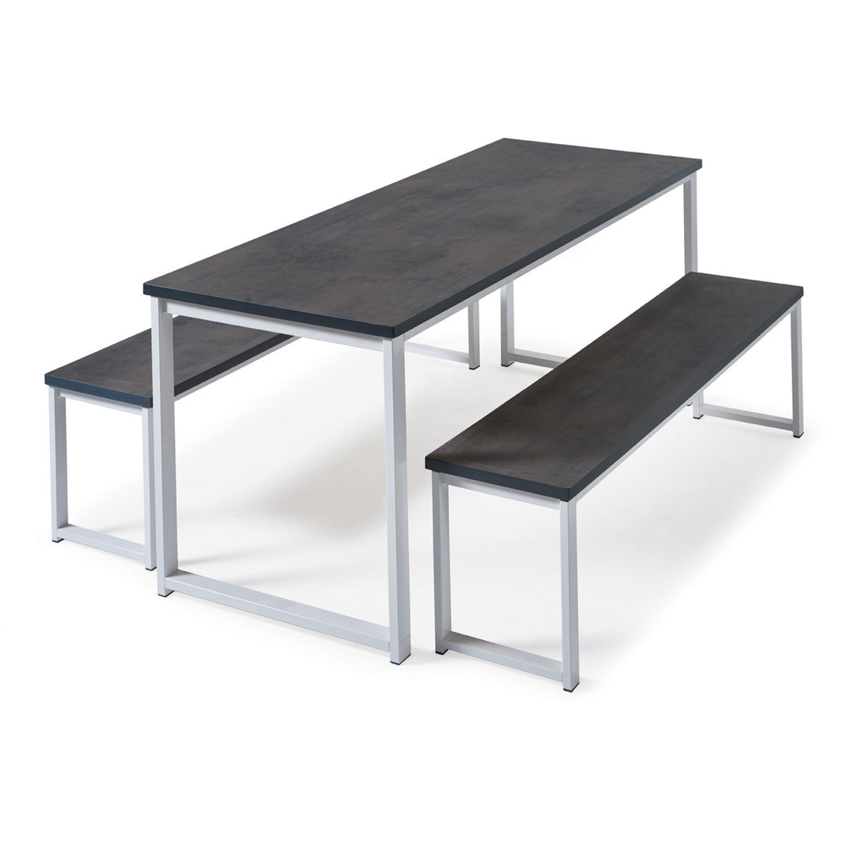 Otto benching solution low bench 1650mm wide - black frame, Kendal Oak Top - view 2
