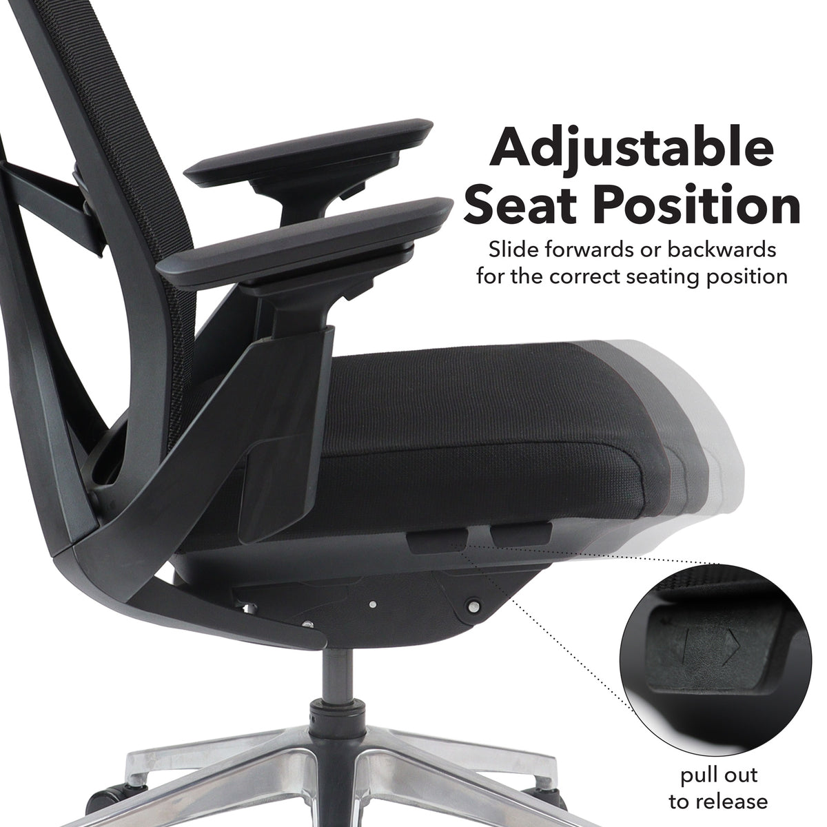 Paxton mesh back operator chair with black frame-black mesh - view 4
