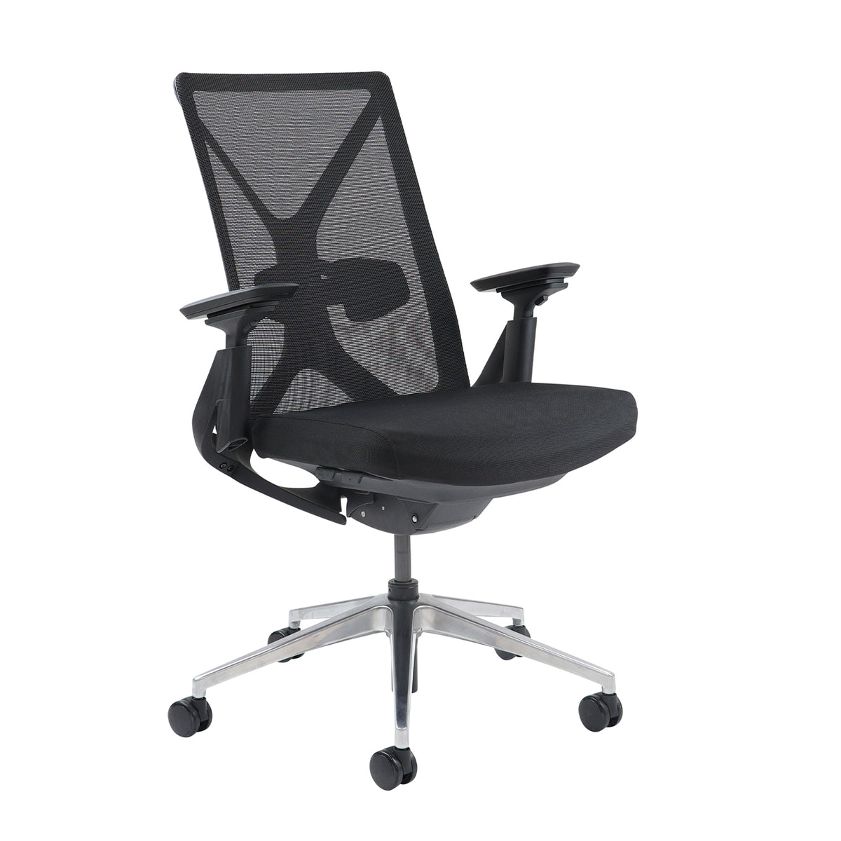 Paxton mesh back operator chair with black frame-black mesh - view 1