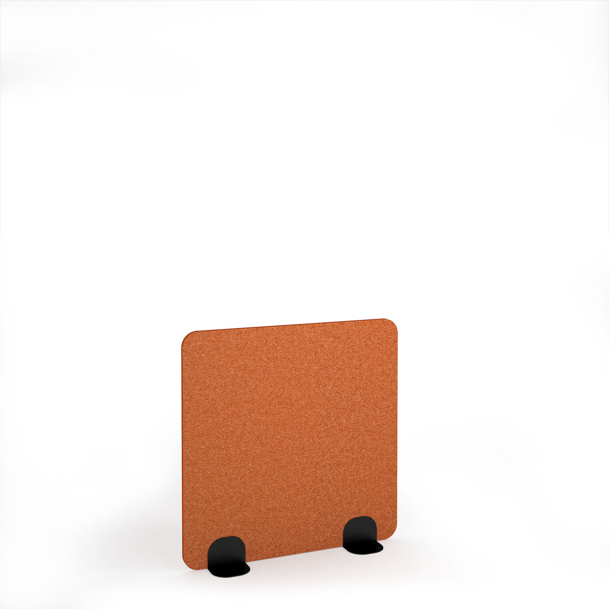 Plain Accoustic Floor Standing Metal Base Legs 1200w 1200h - Black legs, Tangerine - view 1