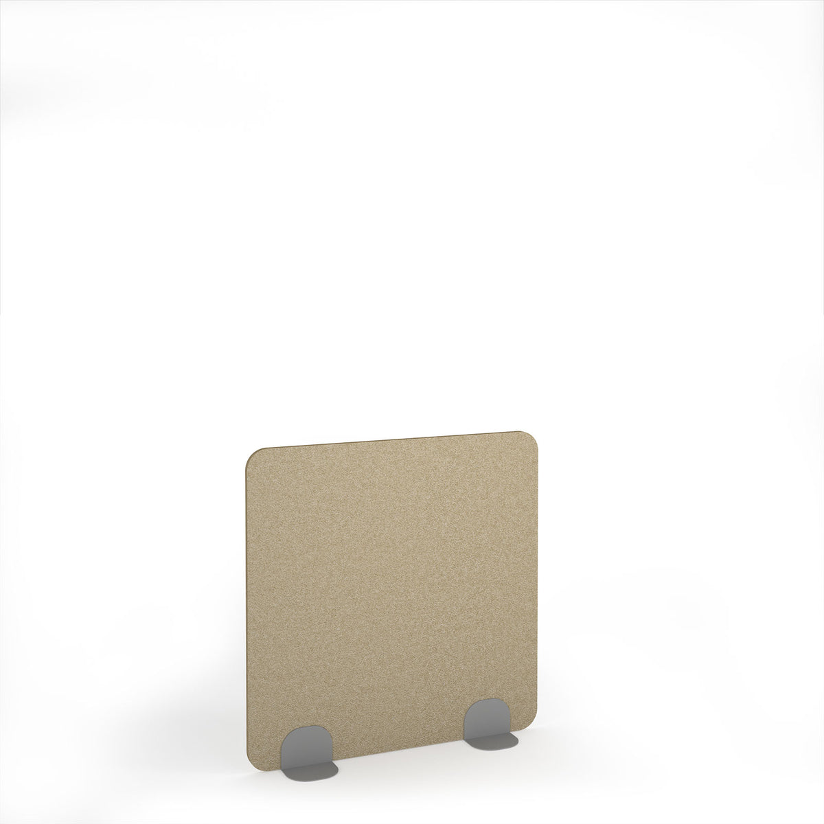 Plain Accoustic Floor Standing Metal Base Legs 1200w 1200h - Silver legs, Dark Camel - view 1