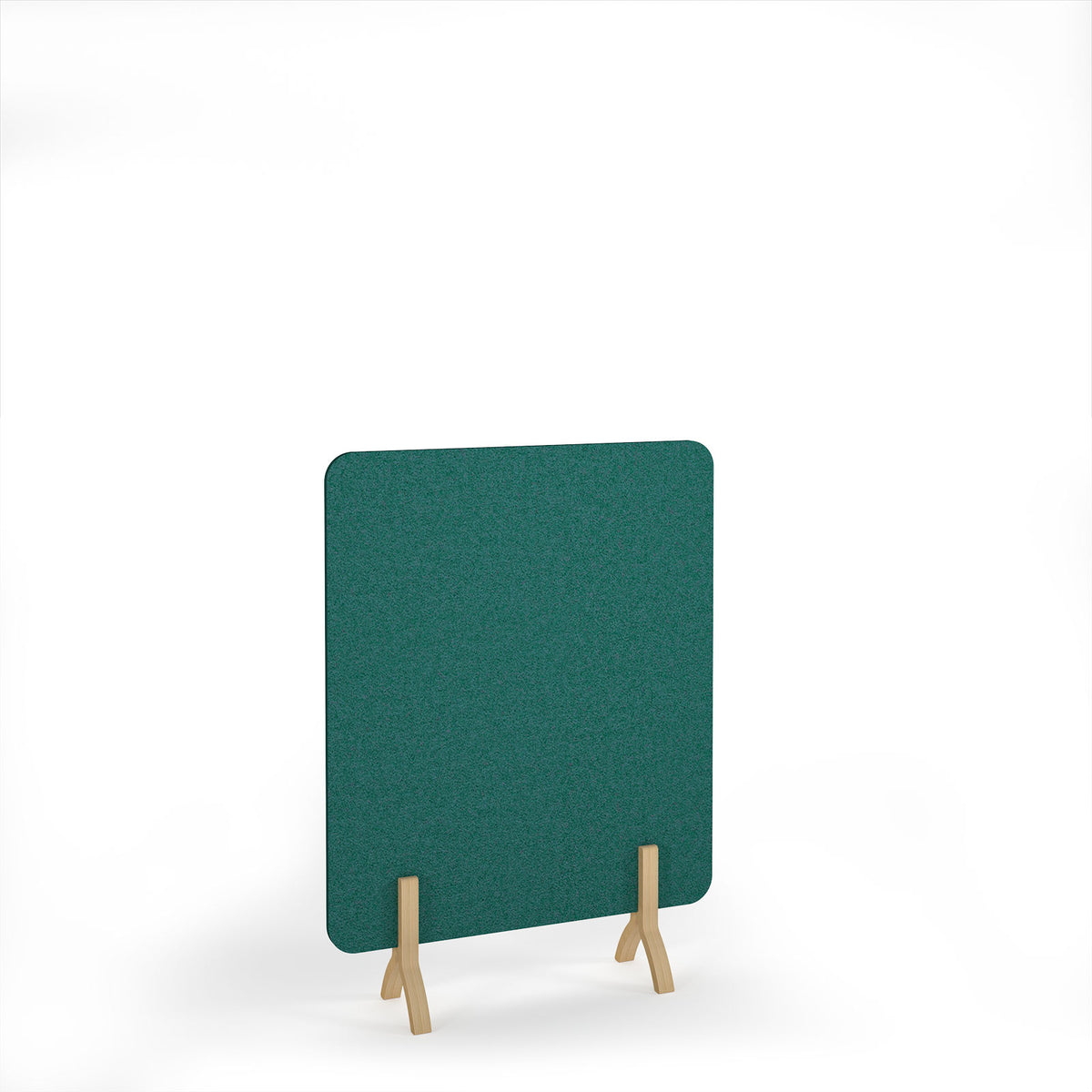 Plain Accoustic Floor Standing Screen Wooden Legs 1200w 1600h - Peacock Blue - view 1