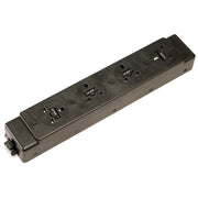Under desk power bar 4 x UK sockets - black - view 1