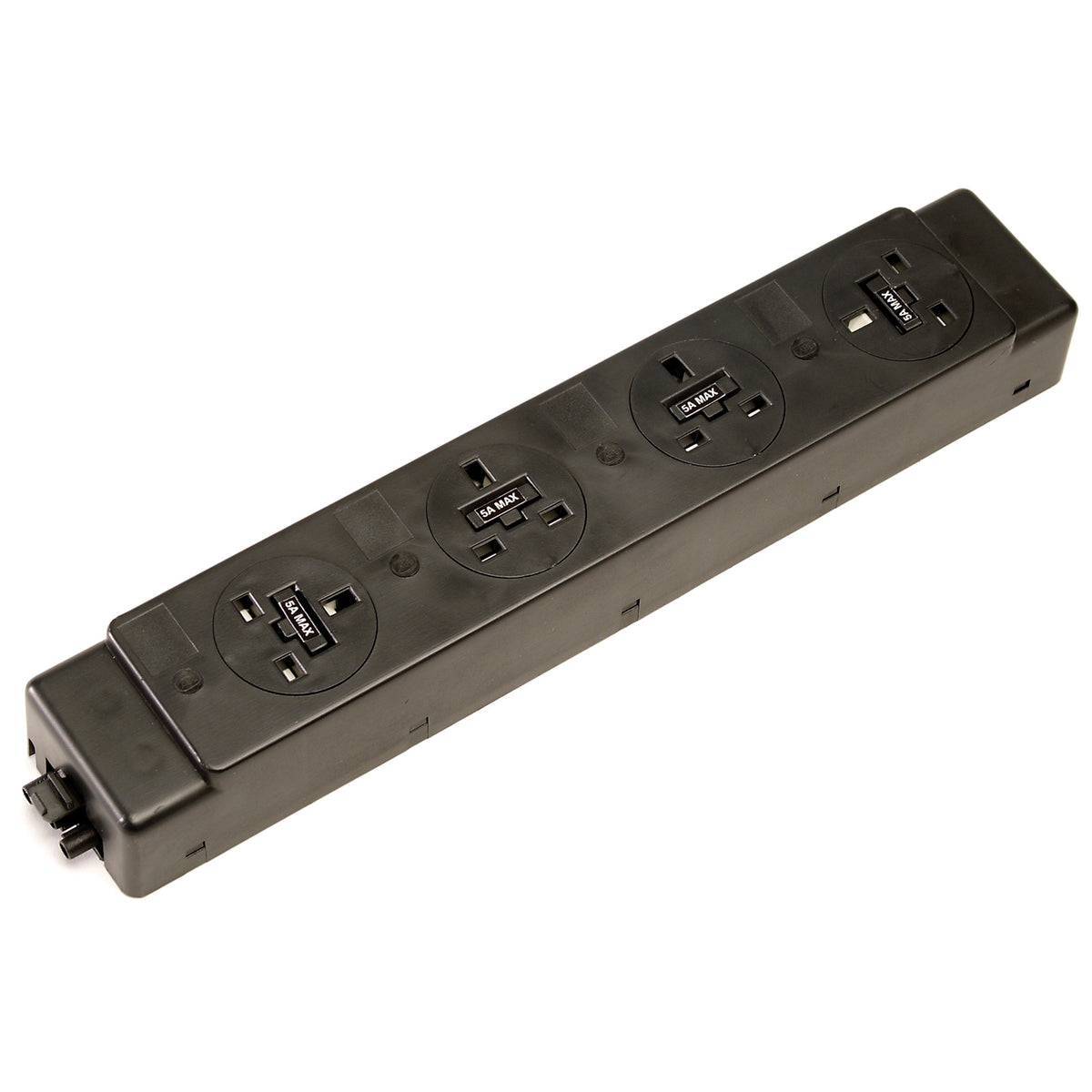 Under desk power bar 4 x UK sockets - black - view 1