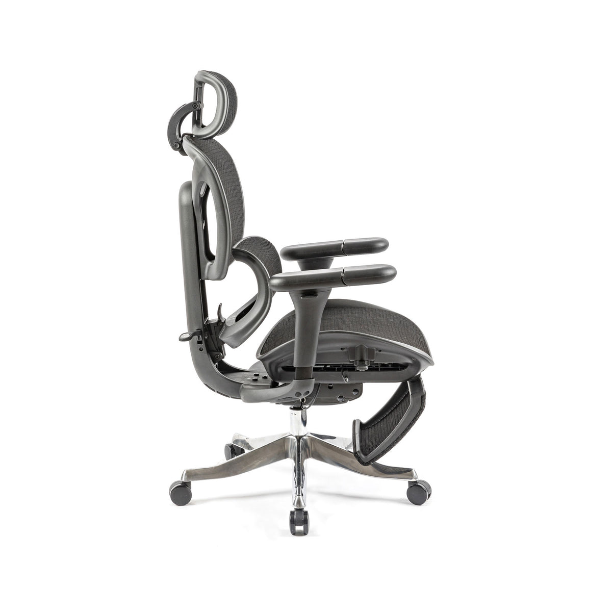 Poise mesh executive chair with headrest, footrest & adjustable arms - view 3