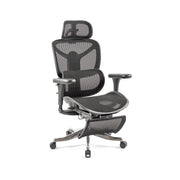 Poise mesh executive chair with headrest, footrest & adjustable arms - view 1