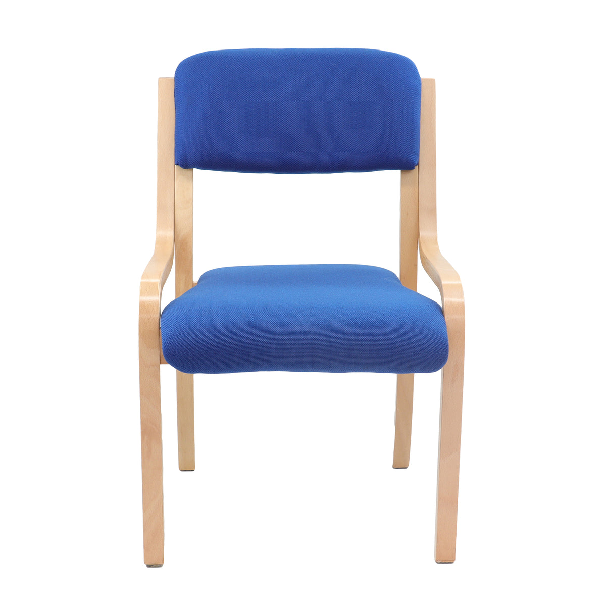 Prague wooden conference chair with no arms - blue - view 4