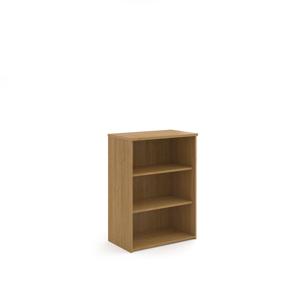 Universal bookcase 1090mm high with 2 shelves - oak - view 1