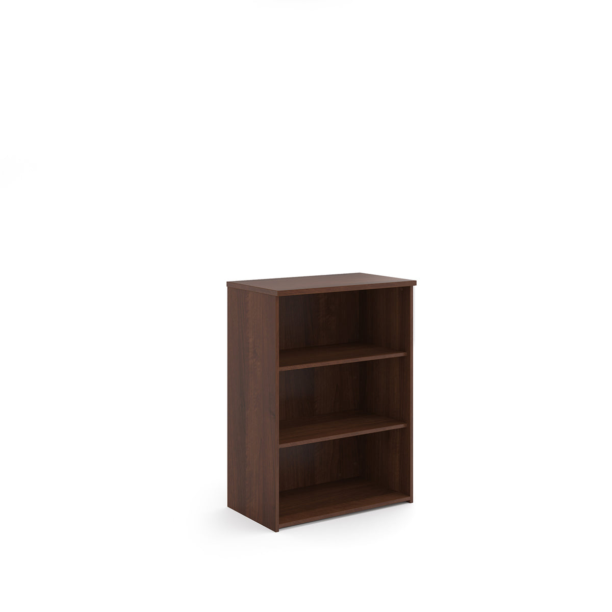 Universal bookcase 1090mm high with 2 shelves - Walnut - view 1