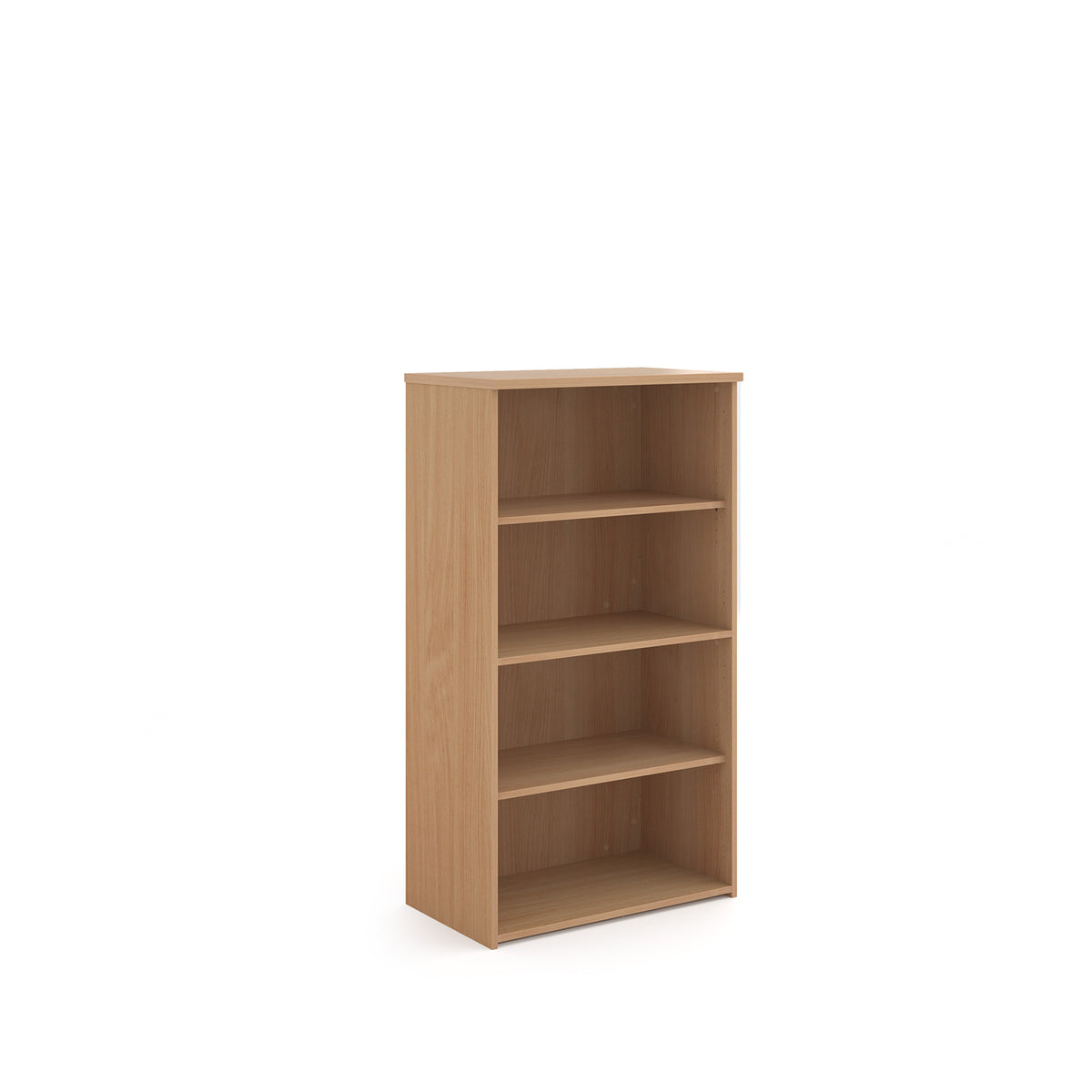 Universal bookcase 1440mm high with 3 shelves - Beech - view 1