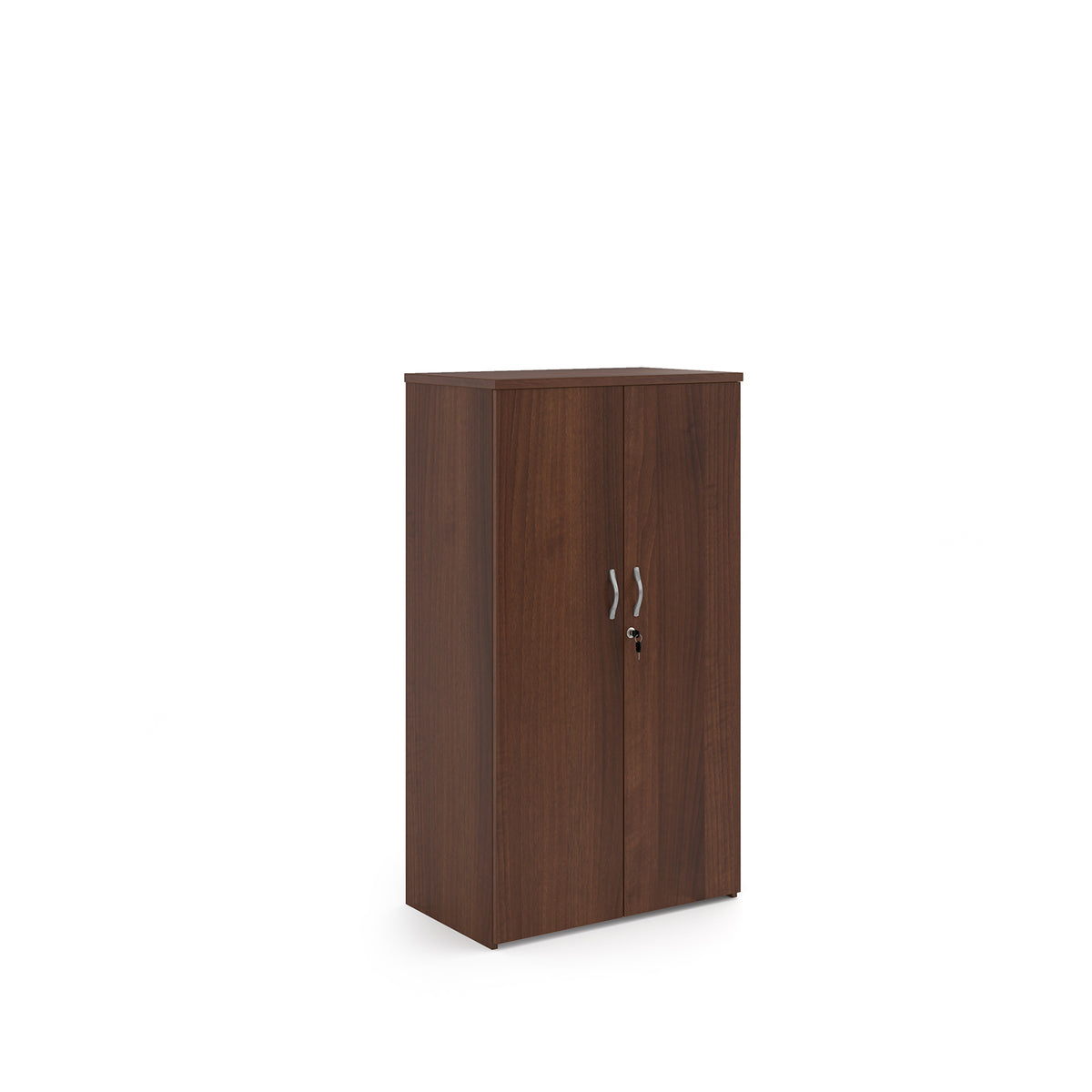 Universal double door cupboard 1440mm high with 3 shelves - Walnut - view 1