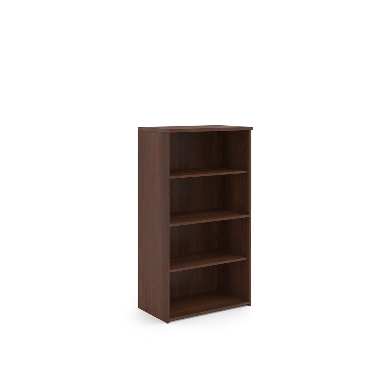 Universal bookcase 1440mm high with 3 shelves - Walnut - view 1