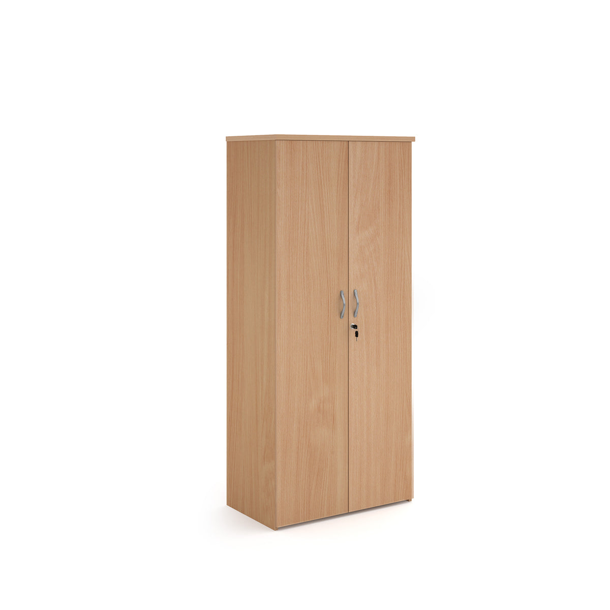 Universal double door cupboard 1790mm high with 4 shelves - Beech - view 1