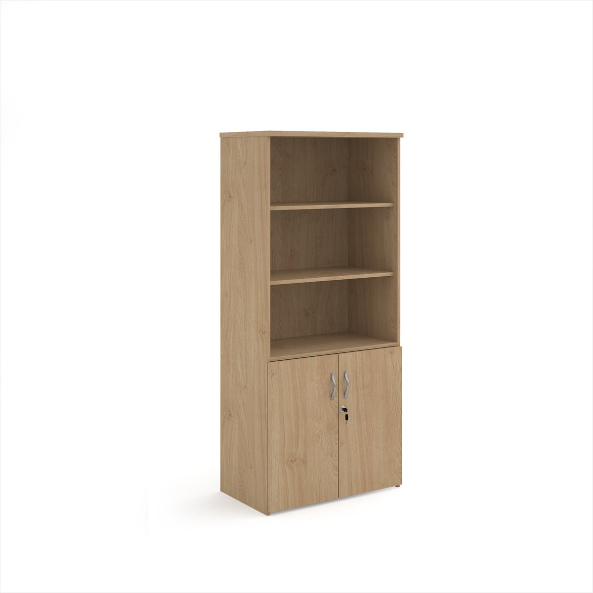 Universal combination unit with open top 1790mm high with 4 shelves - Kendal Oak - view 1