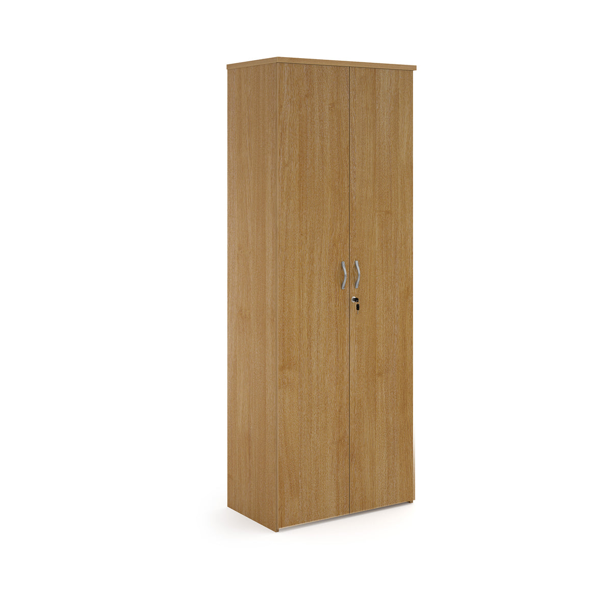 Universal double door cupboard 2140mm high with 5 shelves - oak - view 1