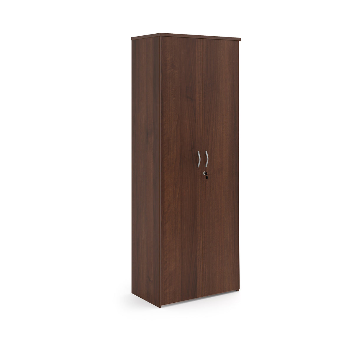 Universal double door cupboard 2140mm high with 5 shelves - Walnut - view 1