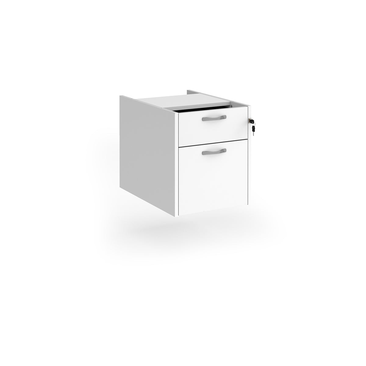 Maestro 25 2 drawer fixed pedestal - white - view 1