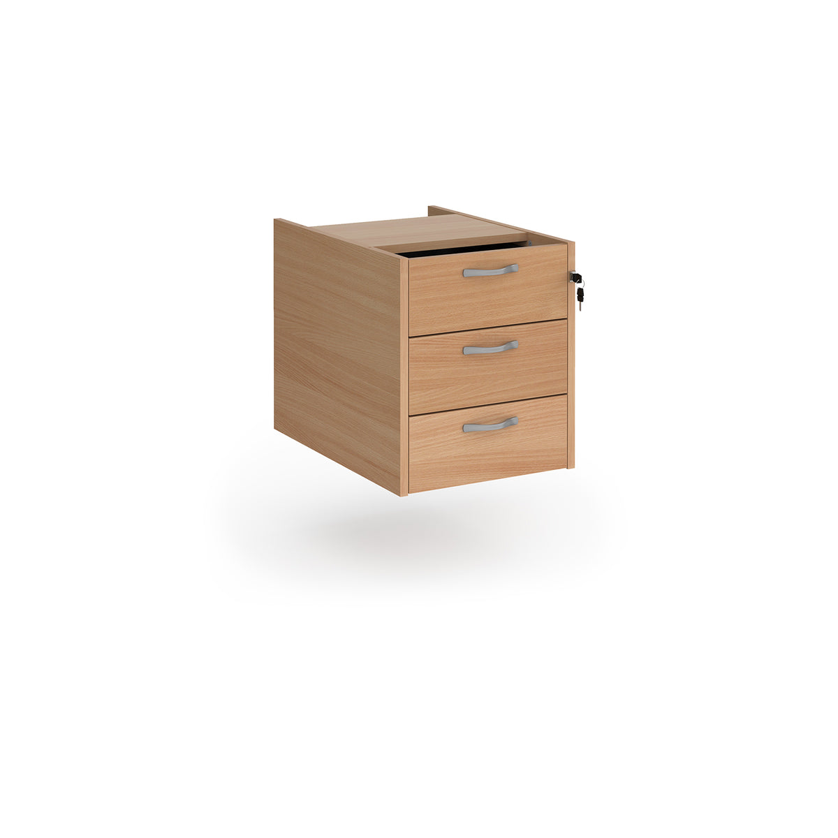 Maestro 25 3 drawer fixed pedestal - Beech - view 1