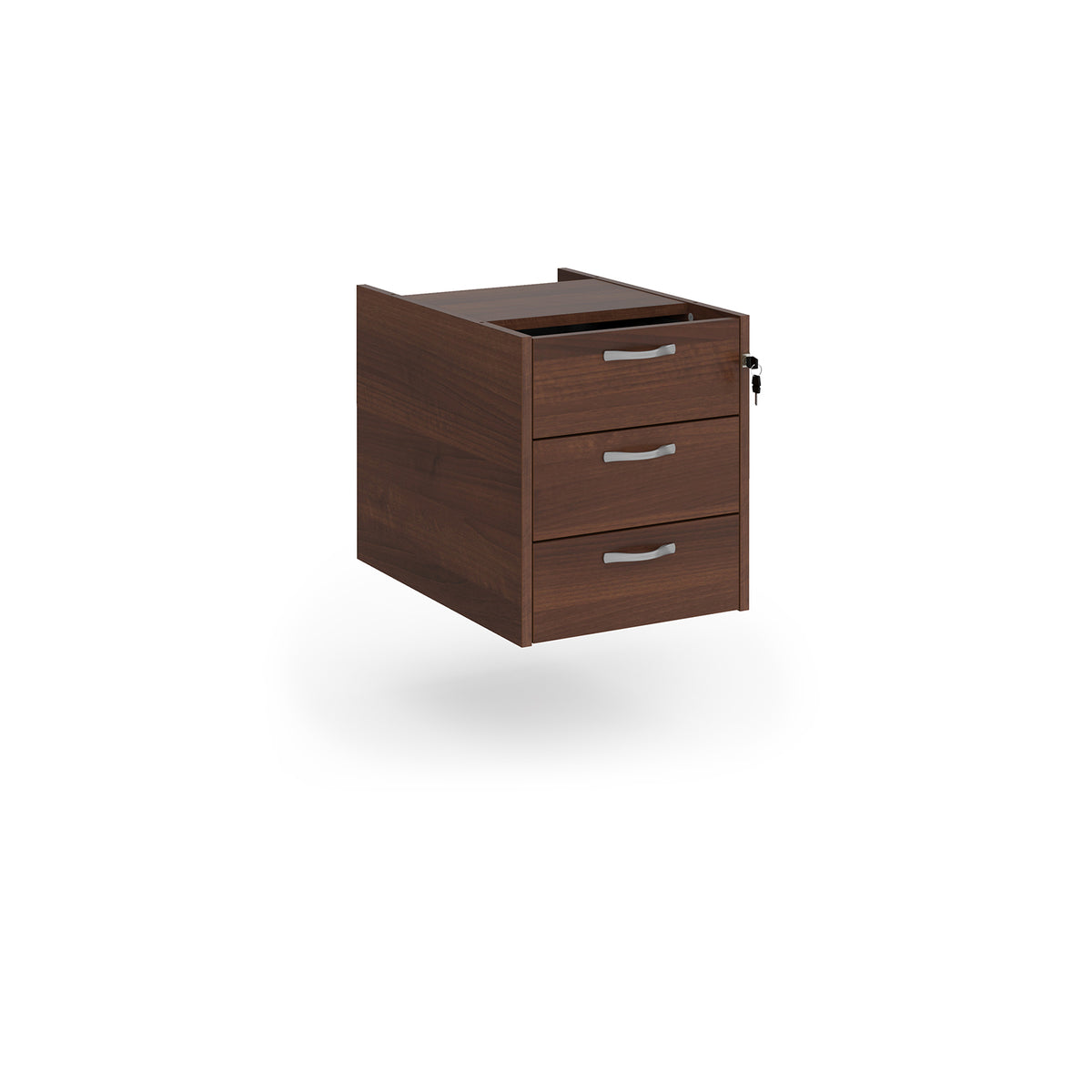Maestro 25 3 drawer fixed pedestal - Walnut - view 1