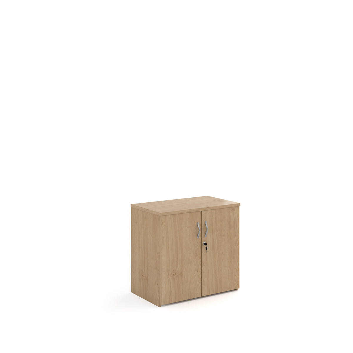 Universal double door cupboard 740mm high with 1 shelf - Kendal Oak - view 1