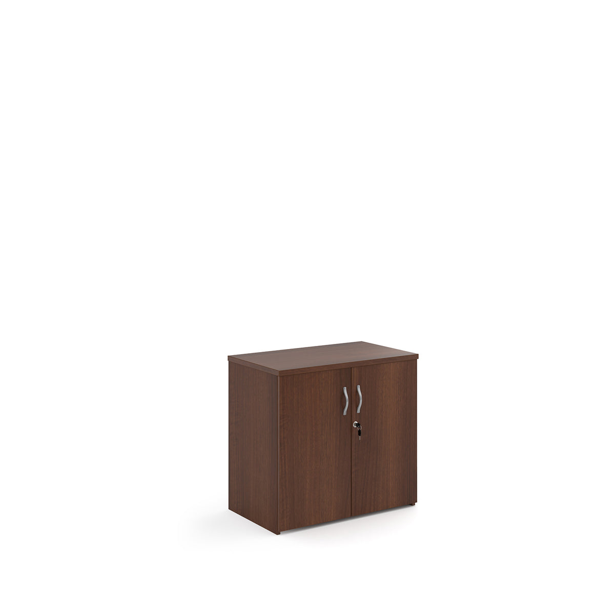 Universal double door cupboard 740mm high with 1 shelf - Walnut - view 1