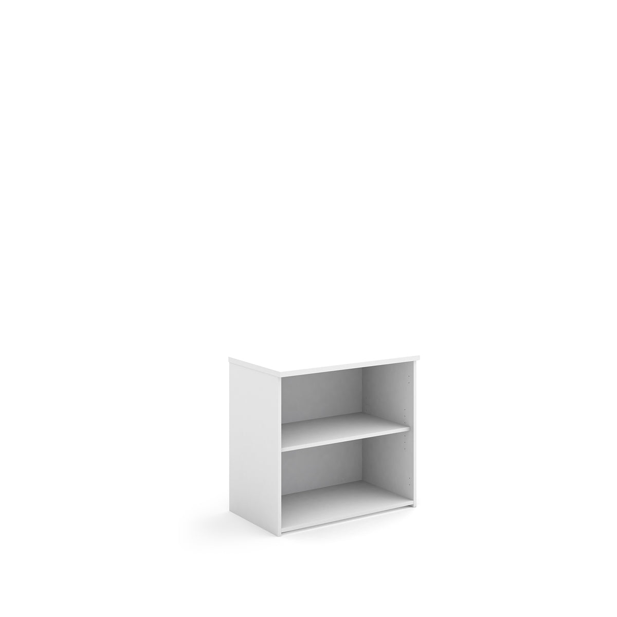 Universal bookcase 740mm high with 1 shelf - white - view 1