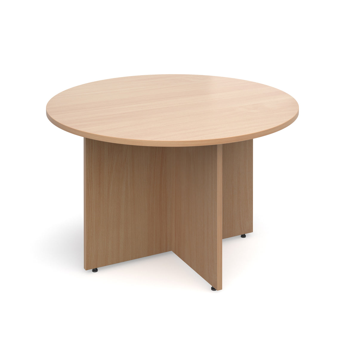 Arrow head leg circular meeting table 1200mm - Beech - view 1