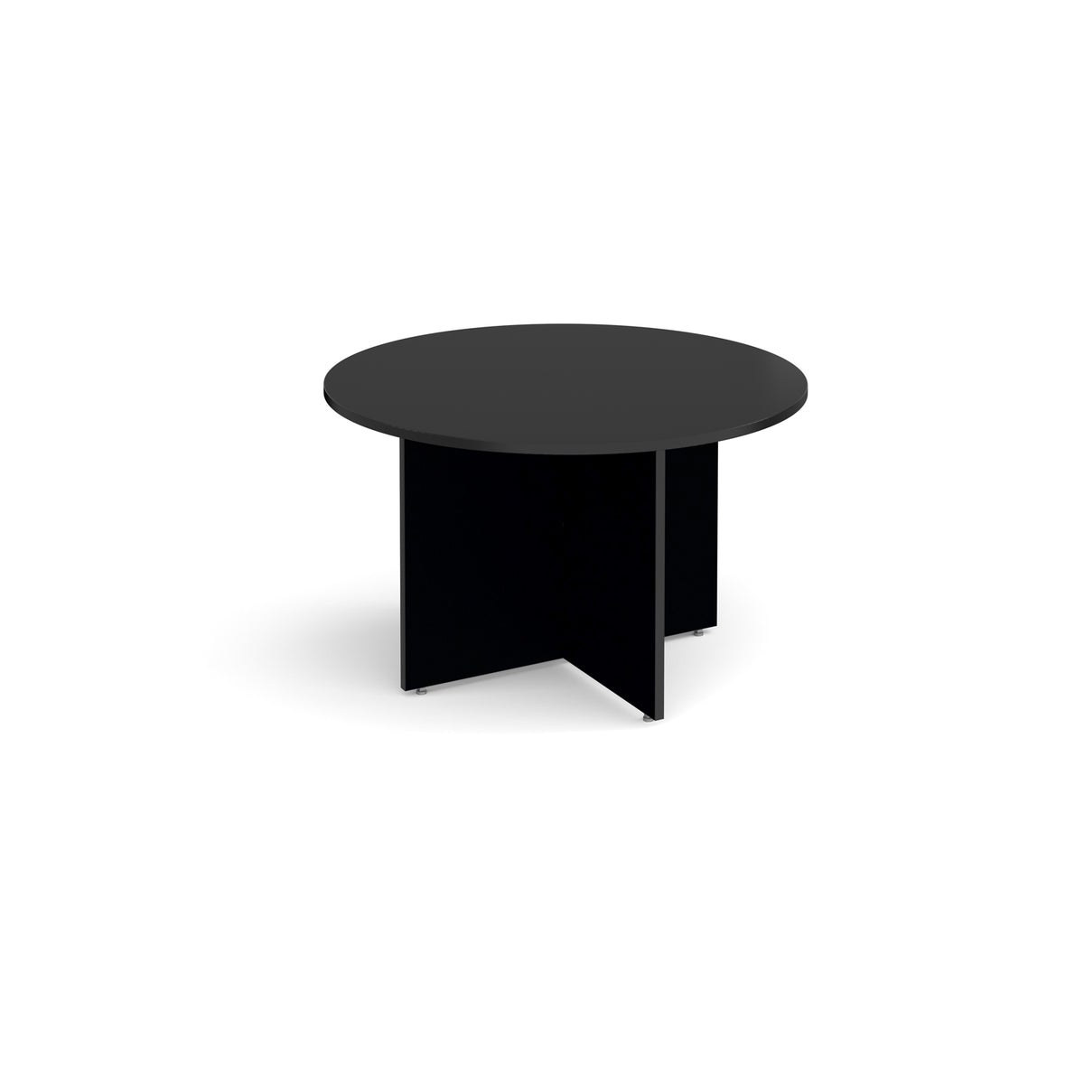 Arrow head leg circular meeting table 1200mm - Black - view 1