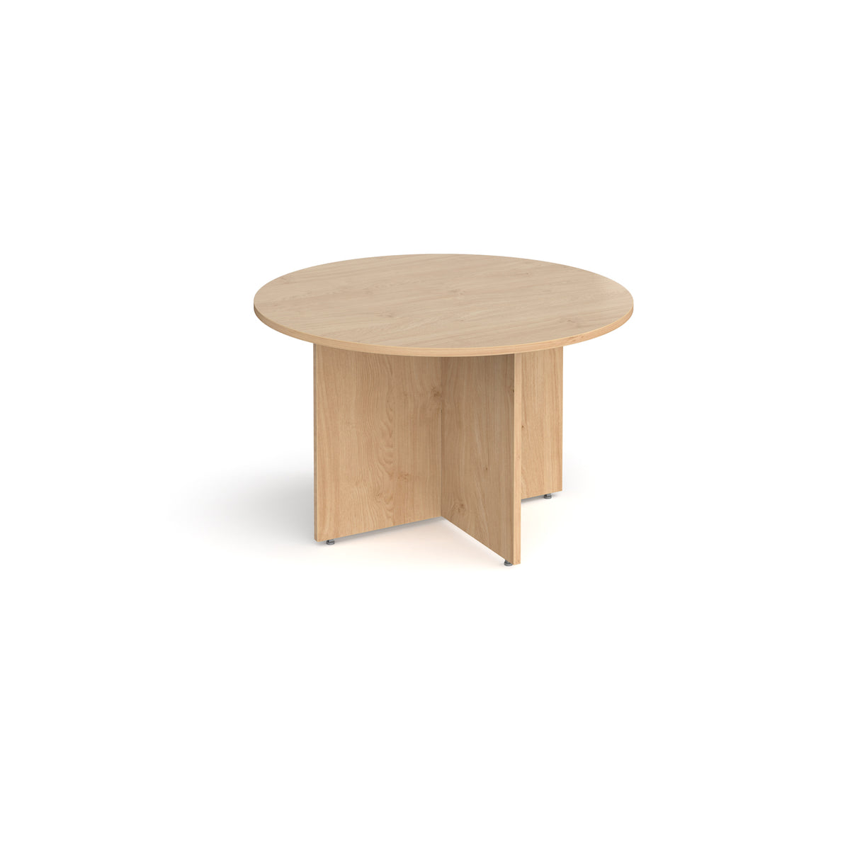 Arrow head leg circular meeting table 1200mm - Kendal Oak - view 1