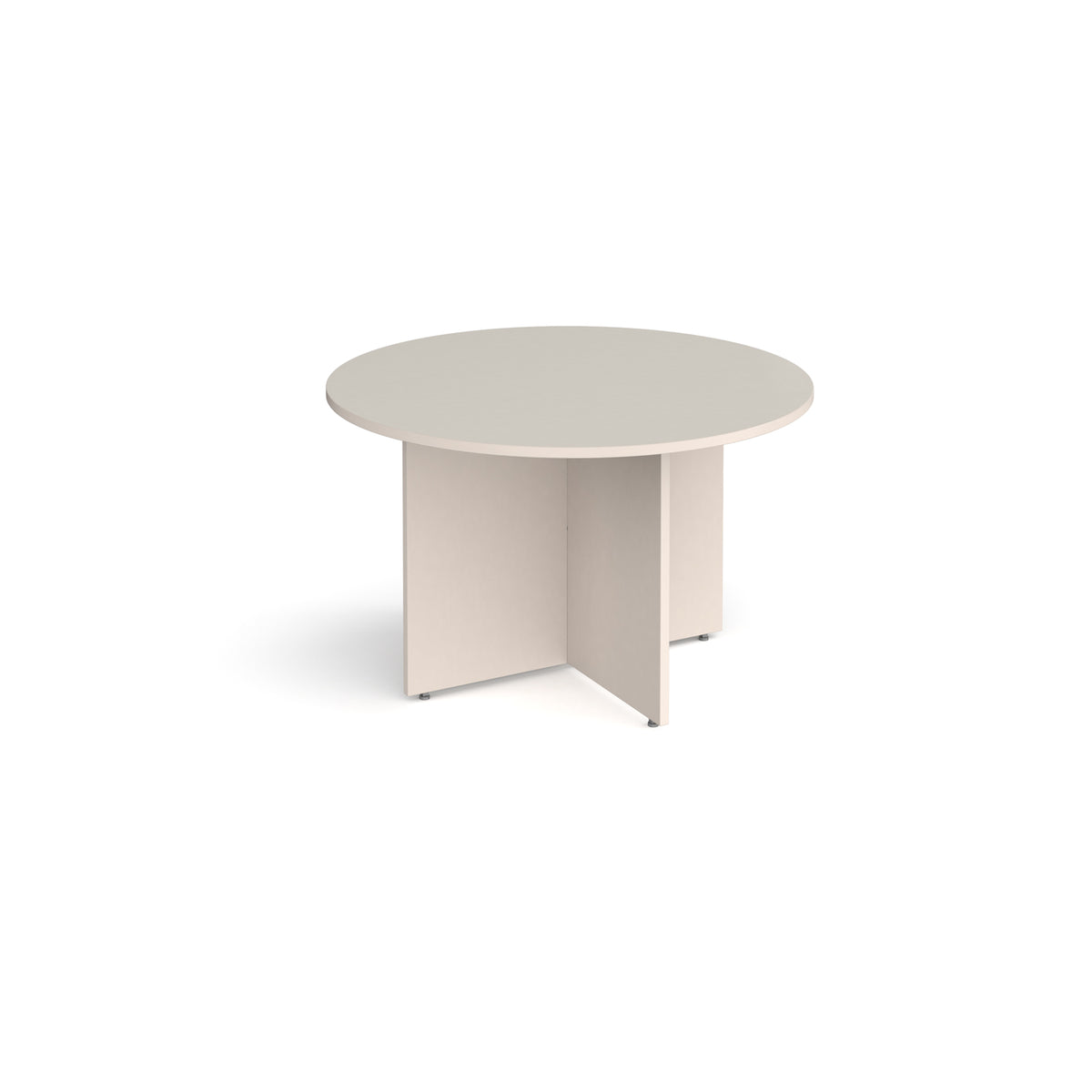 Arrow head leg circular meeting table 1200mm - Light Grey - view 1