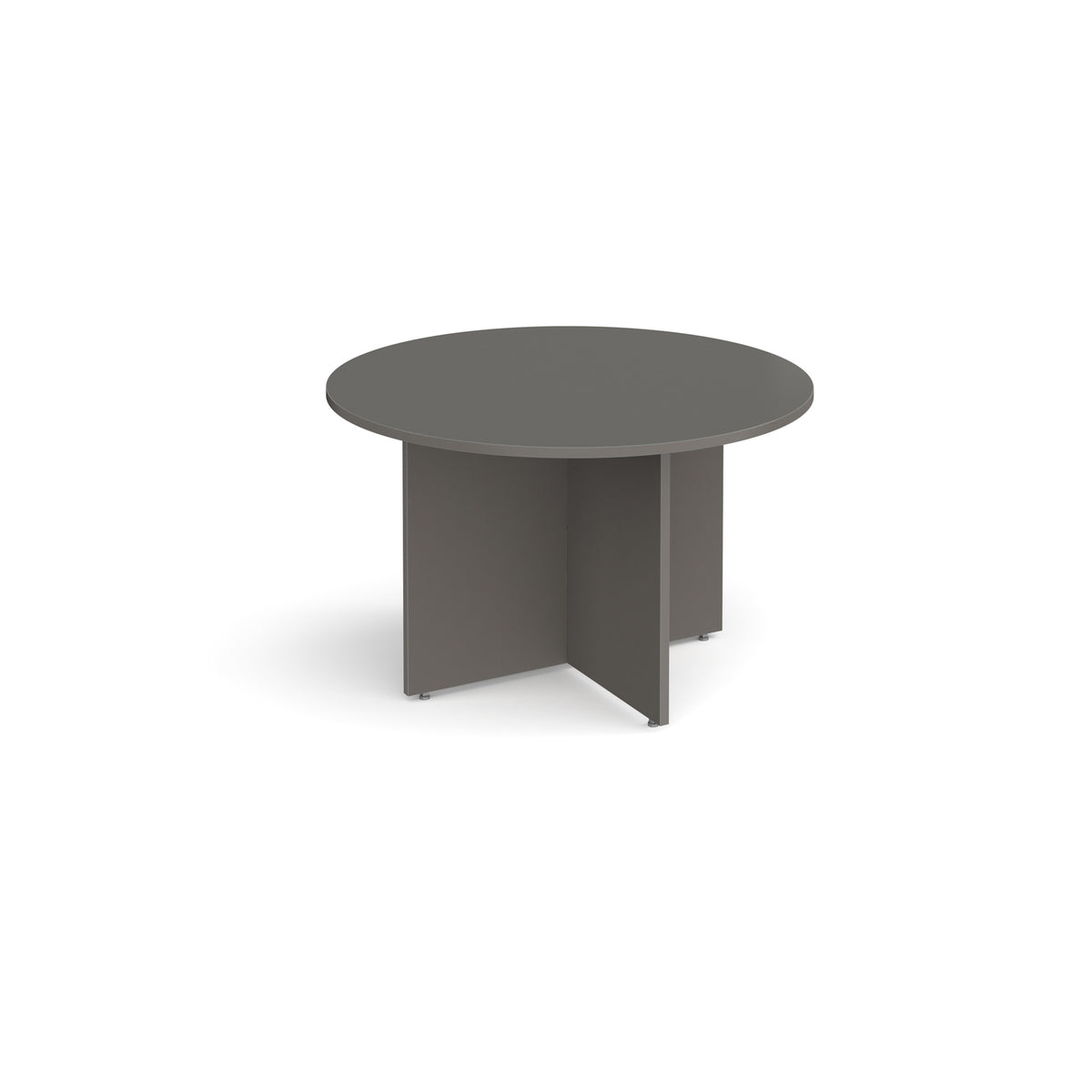Arrow head leg circular meeting table 1200mm - Onyx Grey - view 1